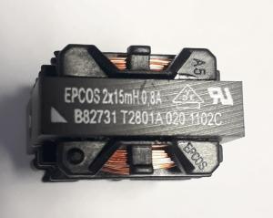 Avstörningsdrossel  EPCOS 2x15mH 0,8A