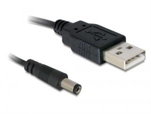 USB till DC 5.5 x 2.1 mm Han 1 Meter