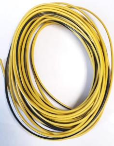 Kopplingstråd  Gul/Svart  FK 0,5 Randig . 10 Meter