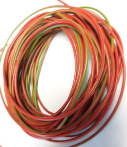 Kopplingstråd  Röd/Grön  FK 0,5 Randig . 10 Meter