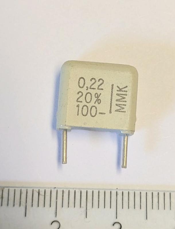 Kondensator 0,22uF 100V  20% MMK