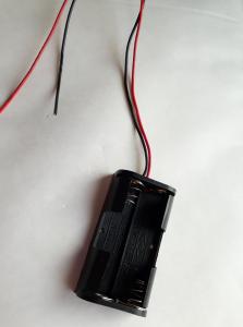 Batterihållare för 2 x LR6 (AA) med kabel