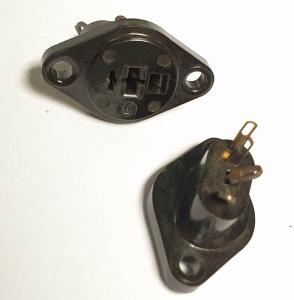 Högtalarkontakt chassie med brytare, Hon  NOS