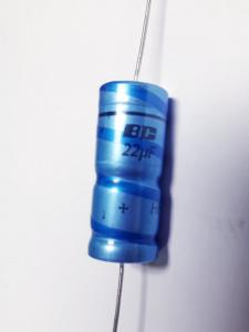 Kondensator 22uF 250V 85°C Axiel BC-Compon 