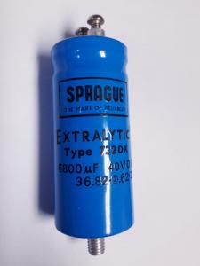 Kondensator 6800uF 40Vdc Sprague