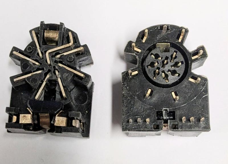 8 Polig Hon, DIN-kontakt  för inbyggnad NOS 