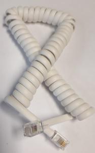 Lursladd spiralkabel 4/4 RJ11 Vit NOS