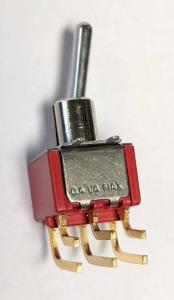 Vippströmbrytare  2 polig  ON Off   0,4A 250V  Vinklad