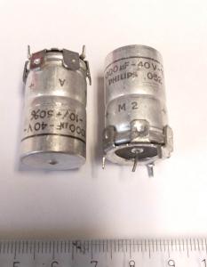 1000uf / 40V tonisk elektrolytkondensator BC ( Philips ) 032  NOS