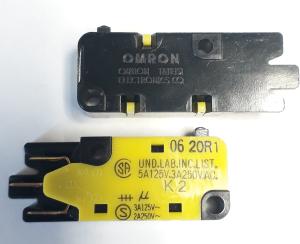 Mikrobrytare 5A 125V 3A 250Vdc Gul/Svart