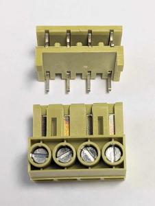 Kretskortkontakt 4 pol Han och Hon skruvanslutning 