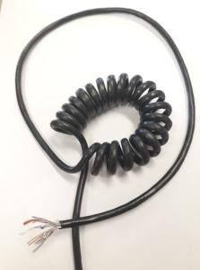 13 ledare med skärmar, Kabel med del spiral 0,8  -1,5 Meter