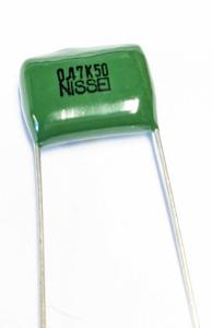 0.47uF 50V Polyester Filmkapacitator  +/- 10 %