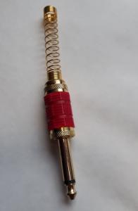 6.35mm Plugg Han Mono Röd / Guld