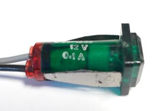 Indikatorlampa 12V 0,1A Grön