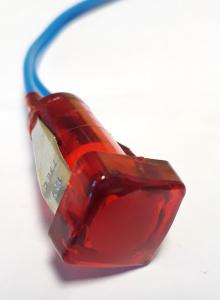 Indikatorlampa 12V Mjukt rundad Röd