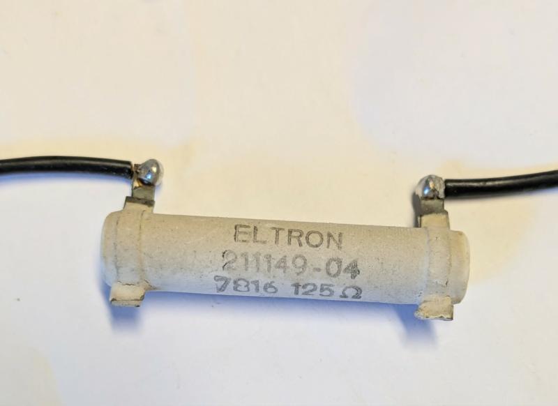O emaljerat trådmotstånd, 125 Ohm med kabel 15cm 211149-047816