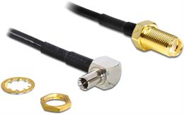 Antennadapter  TS-9 Han vinklad - SMA Hon rak, RG174