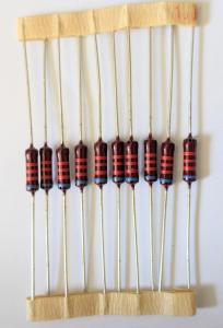 Motstånd 6,2kohm 2% 0.5W, 10st