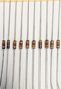 Motstånd 4,3 Kohm 1/4W. 10 pack