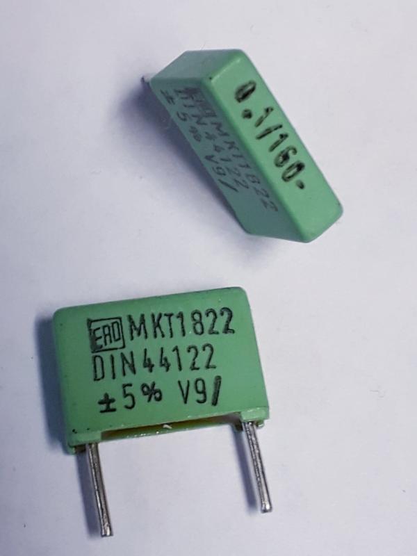 Kondensator 0,1uF 63V Polyester MKT1822 -104 ERO