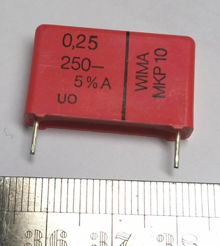 Kondensator 0,25uF 250V Polyester