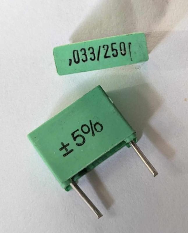 Kondensator 0,033uF 250V Polyester