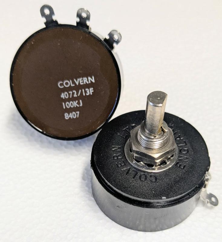 Potentiometer 100K Ohm COLVERN CLR.4072/13F LTD NOS