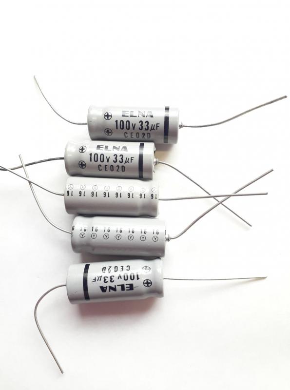 Kondensator 33uF 100V Elektrolyt 5-pack