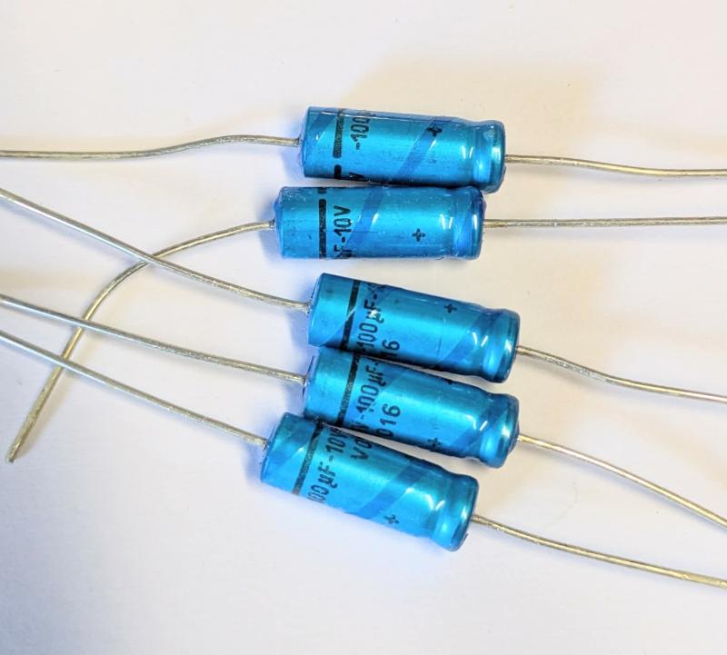 Kondensator 100uF 10V, 5 st Philips