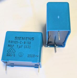 Kondensator MKP 1uF x2 250V Polyester Siemens