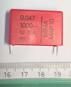 Kondensator 0,047uF 1000V WIMA MKP10 Polyester