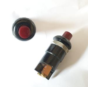 Tryckströmbrytare Vinröd  Till - ( Från ) NOS