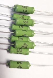 Motstånd  3,3 Ohm 3W 5%  10-pack