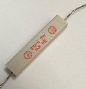 Motstånd trådlindat keramiskt fodral 1,5 Kohm 7W 5% 210--0