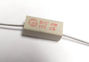 Motstånd trådlindat keramiskt fodral 1,3 Ohm 10% 206  4W WTM