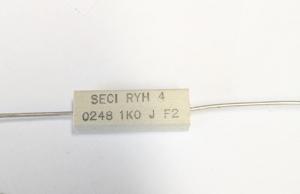 Motstånd trådlindat keramiskt fodral; 1,0 Kohm