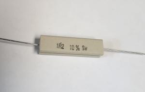 Motstånd trådlindat keramiskt fodral; 1,2 Ohm 9W 10%