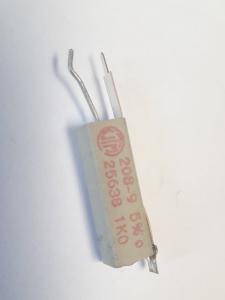 Motstånd trådlindat keramiskt fodral; 1 Kohm Ohm 5W 5%; VTM 208-9