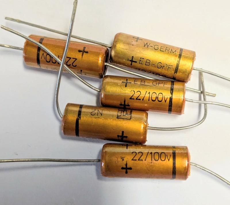 Kondensator 22uF 100V 5 pack 