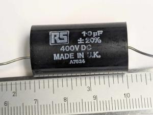 Kondensator 1,0uF 400V  +- 20% Svart