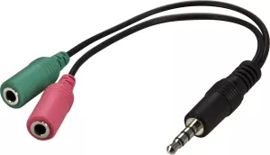 Splitter 3,5mm Han till 2 x 3,5mm Hon Stereo