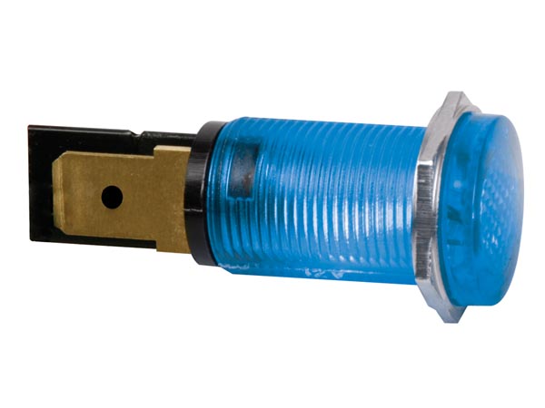 Kontrollampa 14 mm, 12 V, BLå