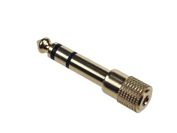Adapter 3.5mm hon till 6.35mm Han Stereo