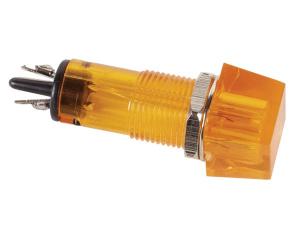 Kontrollampa 12 V, Orange 4kant