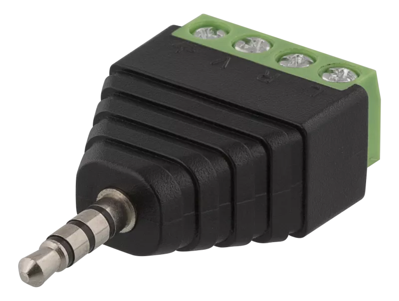 3,5mm 4 polig till  skruvplint 4 ingångar 