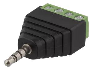 3,5mm 4 polig till  skruvplint 4 ingångar 