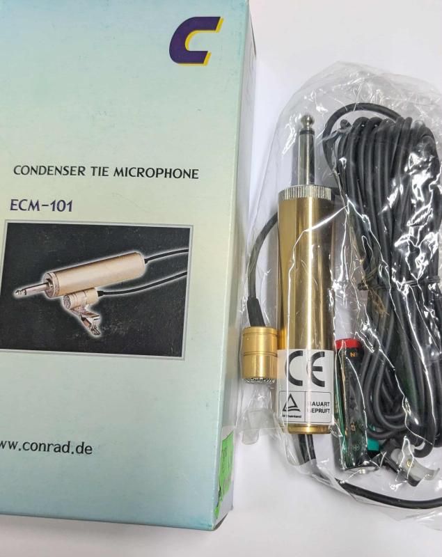 Condenser Tie  Microphone  ECM-101  NOS