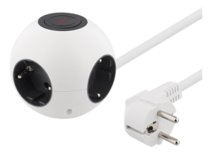 Grenuttag kulformat med 4 uttag med switch