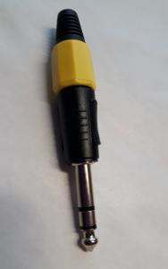 6.35mm Plugg Han stereo Gul
